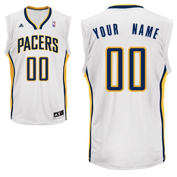 Men Adidas Indiana Pacers Custom Replica Home White NBA Jersey->customized nba jersey->Custom Jersey